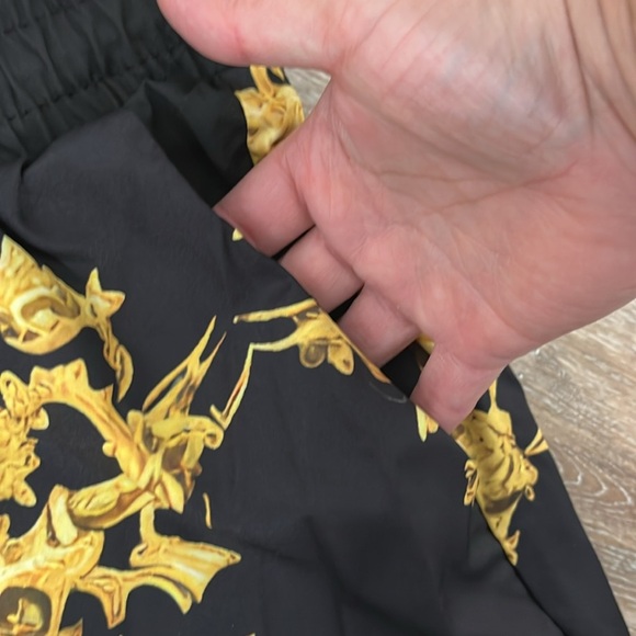 Shein Manfinity Baroque Gold Print Men’s XXL Shirt & Short Set Luxury Statement - Picture 10 of 16